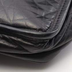 Pre Owned Chanel Wild Stitch  Black Calfskin Crossbody Shoulder Bag