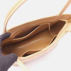 Pre Owned Chanel CC coco Medallion Beige Calfskin Tote GHW