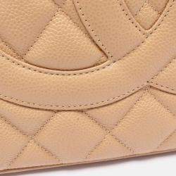 Pre Owned Chanel CC coco Medallion Beige Calfskin Tote GHW