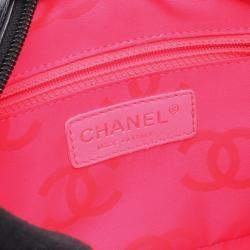 Pre Owned Chanel CC Coco Cambon Line Black Leather Handbag 