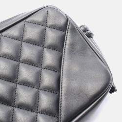 Pre Owned Chanel CC Coco Cambon Line Black Leather Handbag 