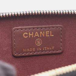 Pre Owned Chanel Matelasse Black Calfskin Phone Holder Shoulder Bag GHW