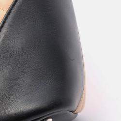 Pre Owned Chanel Coco Cambon Line Pink/Black Leather Small Tote