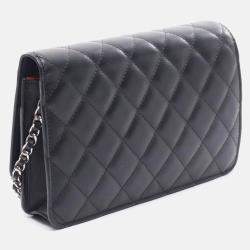 Pre Owned Chanel Coco Cambon Line Black Patent Leather Chain Shoulder Bag