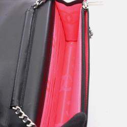 Pre Owned Chanel Coco Cambon Line Black Patent Leather Chain Shoulder Bag