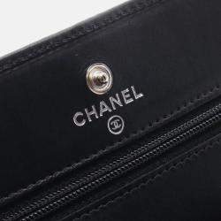 Pre Owned Chanel Coco Cambon Line Black Patent Leather Chain Shoulder Bag