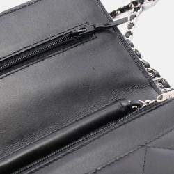 Pre Owned Chanel Coco Cambon Line Black Patent Leather Chain Shoulder Bag
