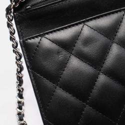Pre Owned Chanel Coco Cambon Line Black Patent Leather Chain Shoulder Bag