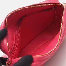 Pre Owned Chanel CC Tassel Pink Lambskin Camera Bag