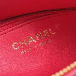 Pre Owned Chanel CC Tassel Pink Lambskin Camera Bag