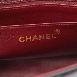 Pre Owned Chanel CC Matelasse Diana Flap Black Lambskin Leather Shoulder Bag