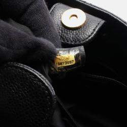 Pre Owned Chanel Matelasse PST Black Calfskin Shoulder Tote Bag GHW 