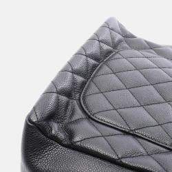 Pre Owned Chanel Matelasse PST Black Calfskin Shoulder Tote Bag GHW 