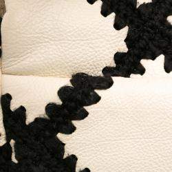 Pre Owned Chanel White Medium Crochet Calfskin 19 Flap