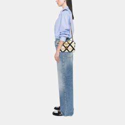 Pre Owned Chanel White Medium Crochet Calfskin 19 Flap