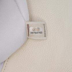 Pre Owned Chanel White Medium Crochet Calfskin 19 Flap