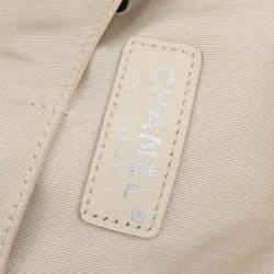 Pre Owned Chanel Beige Fabric Hobo Shoulder Bag