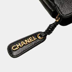 Pre Owned Chanel Black Triple CC Caviar Tote