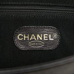 Pre Owned Chanel Black Triple CC Caviar Tote