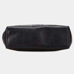 Pre Owned Chanel Black Triple CC Caviar Tote