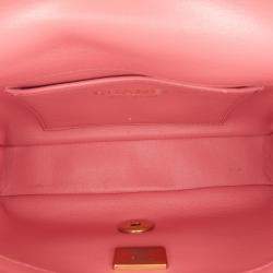 Pre Owned Chanel Pink Mini Lambskin Pending CC Flap