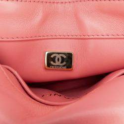 Pre Owned Chanel Pink Mini Lambskin Pending CC Flap