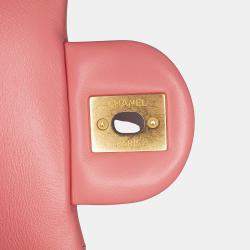 Pre Owned Chanel Pink Mini Lambskin Pending CC Flap