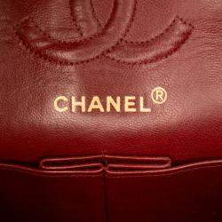 Pre Owned Chanel Black Small Classic Lambskin Double Flap