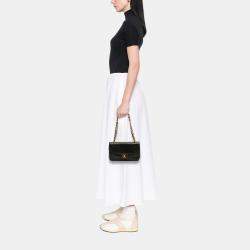 Pre Owned Chanel Black Small Classic Lambskin Double Flap