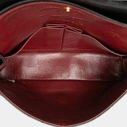 Pre Owned Chanel Black Small Classic Lambskin Double Flap