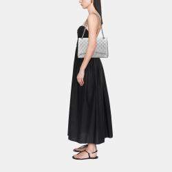 Pre Owned Chanel Silver Maxi Classic Lambskin Double Flap