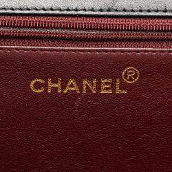 Pre Owned Chanel Black Medium CC Quilted Lambskin Single Flap