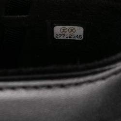 Pre Owned Chanel Black CC Quilted Lambskin Chain Around Phone Holder