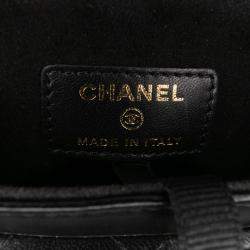Pre Owned Chanel Black CC Quilted Lambskin Chain Around Phone Holder