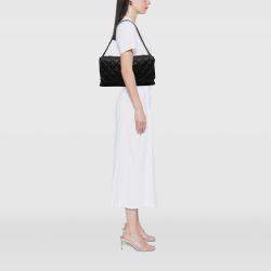 Pre Owned Chanel Black Maxi Quilted Lambskin 3 Flap