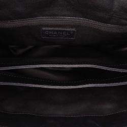 Pre Owned Chanel Black Maxi Quilted Lambskin 3 Flap