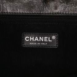 Pre Owned Chanel Grey Medium Quilted Metallic Aged Calfskin Chain Me Flap