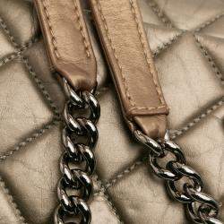 Pre Owned Chanel Brown Small Aged Calfskin Lady Pearly Flap