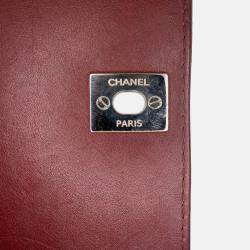 Pre Owned Chanel Red Small Calfskin Braided Chic Flap