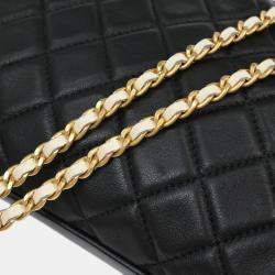 Pre Owned Chanel Black Lambskin Mademoiselle Lock Shoulder Bag