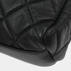 Pre Owned Chanel Black Lambskin Mademoiselle Lock Shoulder Bag