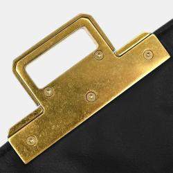 Pre Owned Chanel Black Lambskin Mademoiselle Lock Shoulder Bag