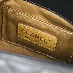Pre Owned Chanel Black Lambskin Mademoiselle Lock Shoulder Bag