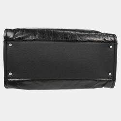Pre Owned Chanel Black Calfskin Medium Deauville 2way Tote Bag