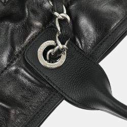 Pre Owned Chanel Black Calfskin Medium Deauville 2way Tote Bag