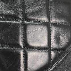 Pre Owned Chanel Black Calfskin Medium Deauville 2way Tote Bag