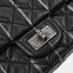 Pre Owned Chanel Black Calfskin Mademoiselle Lock Shoulder Bag