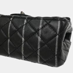 Pre Owned Chanel Black Calfskin Mademoiselle Lock Shoulder Bag