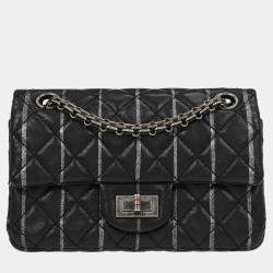 Pre Owned Chanel Black Calfskin Mademoiselle Lock Shoulder Bag