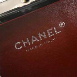 Pre Owned Chanel Plexiglass Lambskin Evening In The Air Trolley Minaudiere Clutch